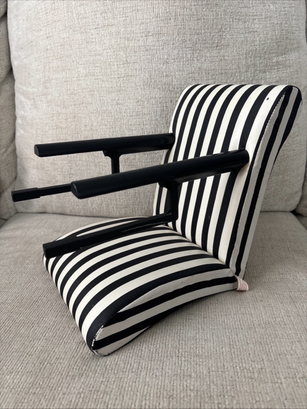 American Girl Black and White Striped table chair